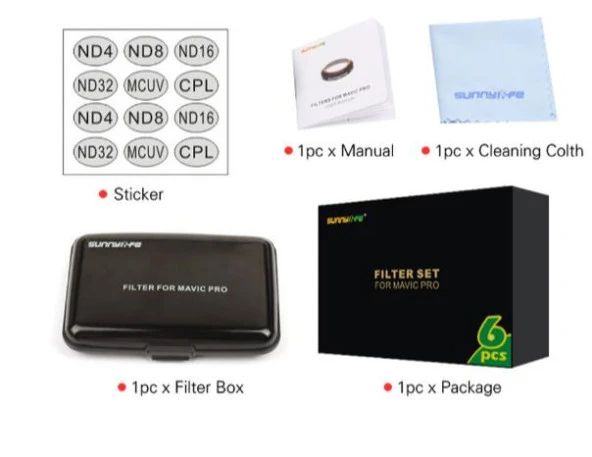 Dji Mavic Pro Kamera Lens İçin 4 lü Filtre Seti ND4/ND8/ND16 /ND32 Nötür Yoğunluk - 11