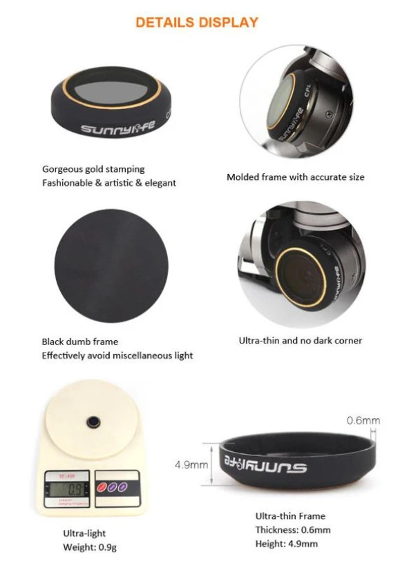 Dji Mavic Pro Kamera Lens İçin ND4 Filtre Nötr Yoğunluk - Resim 6