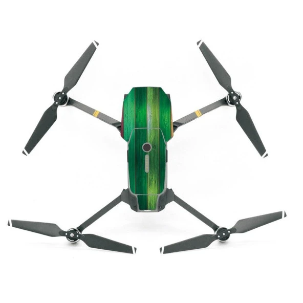 DJI Mavic Pro Platinum için Green Wood Su Geçirmez PVC Cilt Çıkartma Seti - Resim 3