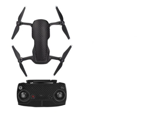 Dji Mavic Air için Siyah Karbon Grain Su Geçirmez PVC Cilt Çıkartma Seti - Resim 2