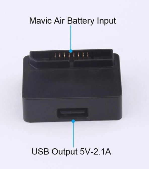 Dji Mavic Air Pil Dönüştürücü Powerbank Adaptörü 2.1A ile Telefon Şarjı - Resim 3