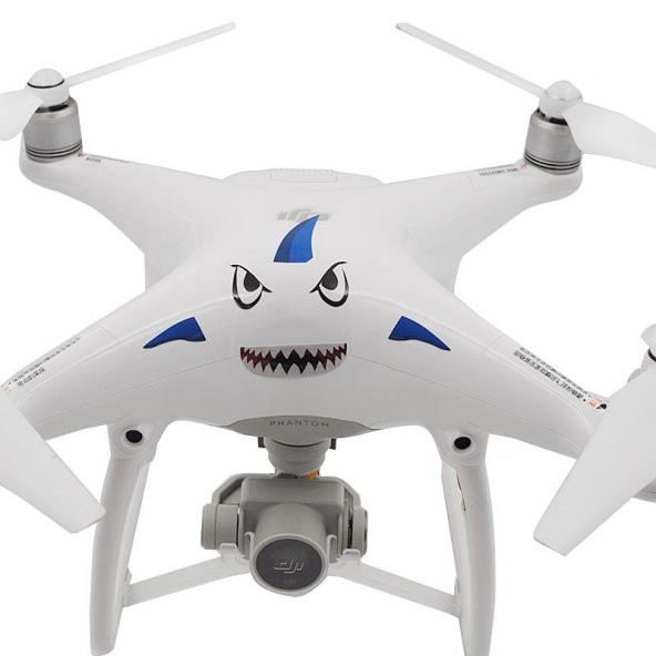 DJI Spark ve DJI Mavic Pro Kuş Kaçıran Shark Sticker Etiket - 3