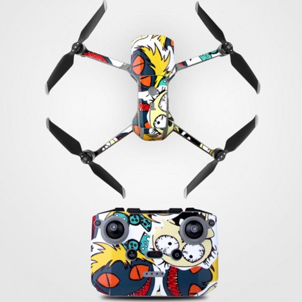 DJI Mavic Air 2 PVC Etiket Koruyucu Film Gövde Kol Kumanda Pil - Resim 2