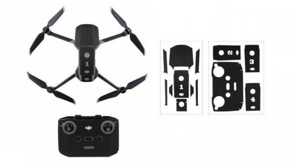DJI Mavic Air 2 PVC Etiket Koruyucu Film Gövde Kol Kumanda Pil - Resim 5