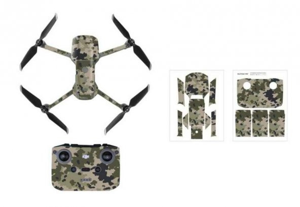 DJI Mavic Air 2 PVC Etiket Koruyucu Film Gövde Kol Kumanda Pil - Resim 7