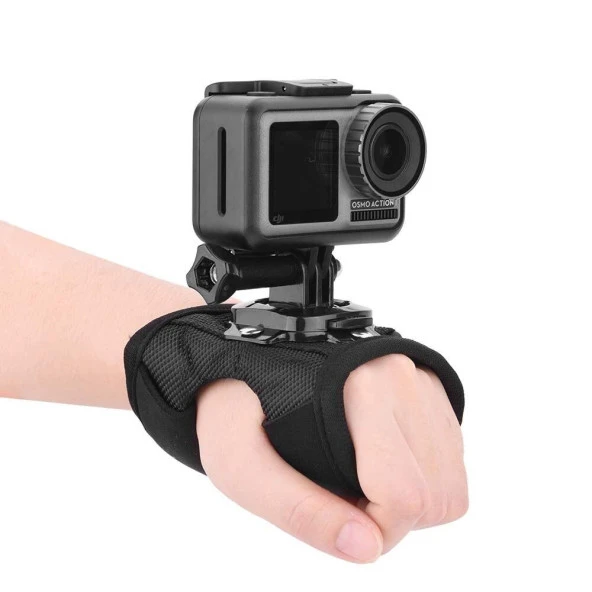 Dji Osmo Pocket için Bilek Bandı ile 1/4 Adaptör Braketi 360° - Resim 2