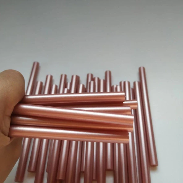 Mühür Mumu Çubuk Sıcak Tutkal 7mm x 20cm 6 lı Metalik Rose Gold - 2