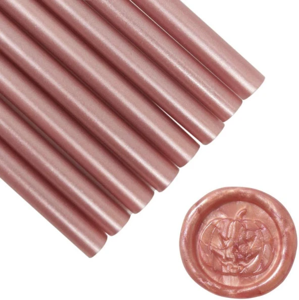 Mühür Mumu Çubuk Sıcak Tutkal 7mm x 20cm 6 lı Metalik Rose Gold - 4