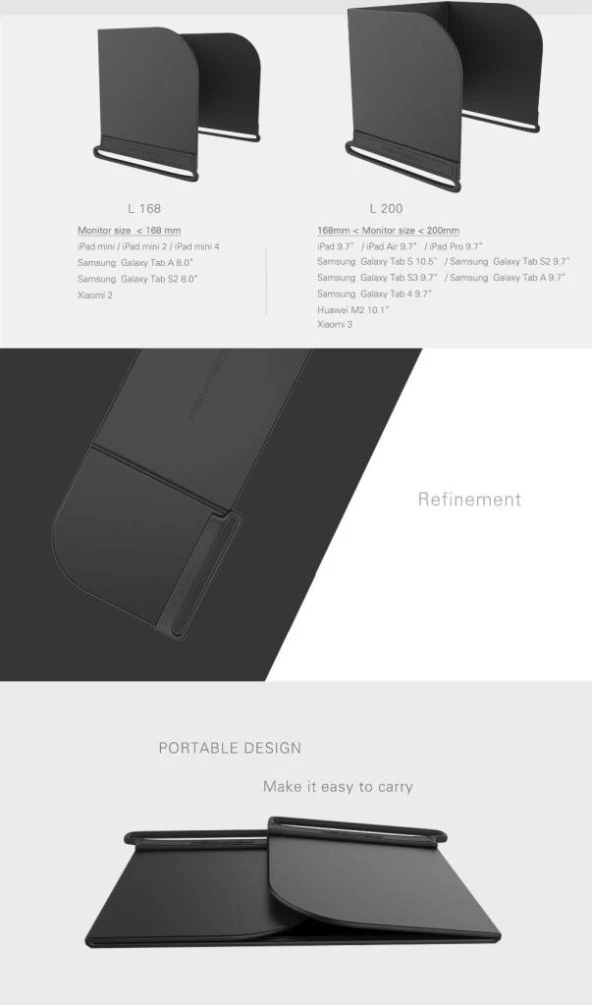 DJI Mavic Air için Monitör Güneş Gölgelik PGYTECH L168 - Resim 4