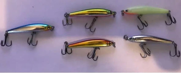 PROFISHER 5 li Set Sert Yapay Balık Yem 3.5g 5 cm Bölmeli Kutu İçinde - 11