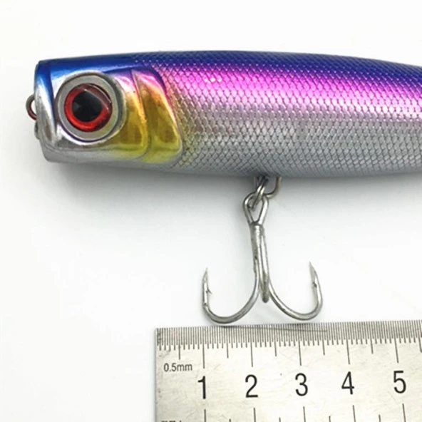 PROFISHER Fosforlu Yüzey Sert Yapay Yem 34 gr 12 cm White-Florecent - Resim 4