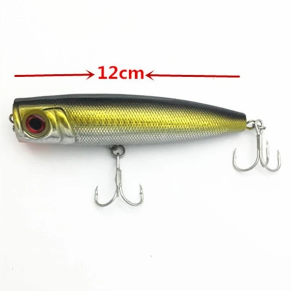 PROFISHER Fosforlu Yüzey Sert Yapay Yem 34 gr 12 cm White-Florecent - Resim 6