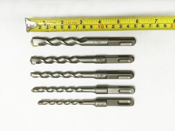 Kare DSS+ Sap Çift Flüt S2 Darbeli Beton Delme Matkap Uç 12x150mm - Resim 3