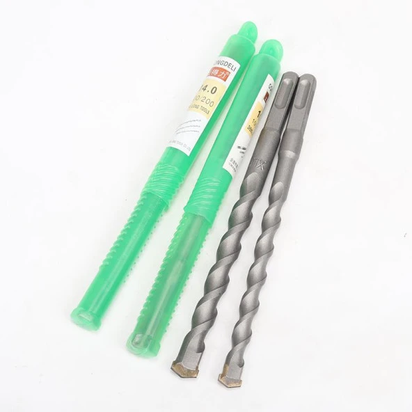 Kare DSS+ Sap Çift Flüt S2 Darbeli Beton Delme Matkap Uç 12x200mm - Resim 3