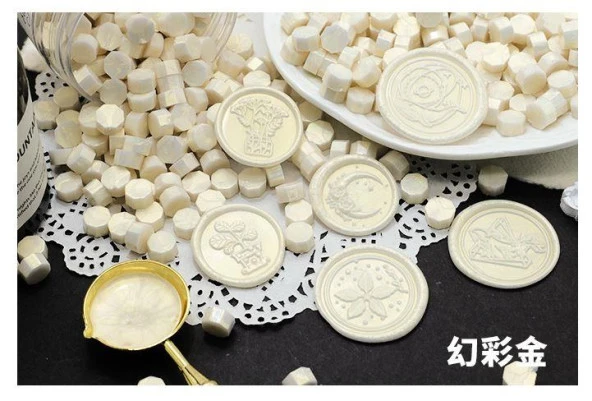 Mühür Mumu 100 Davetiye İçin 300 Boncuk Model 104 Sedef Sarı - Resim 7