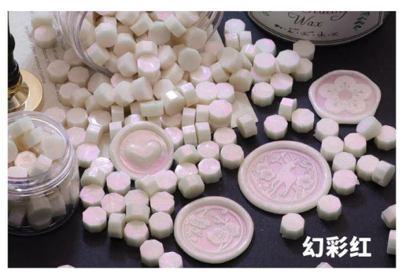 Mühür Mumu 100 Davetiye İçin 300 Boncuk Model 101 Sedef Kırmızı - Resim 6