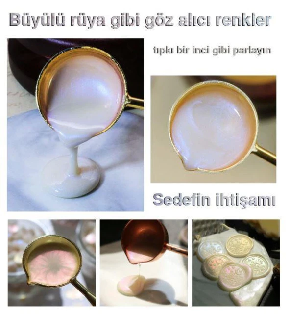 Mühür Mumu 50 Davetiye İçin 150 Boncuk Model107 Sedef Karma Renk - 11