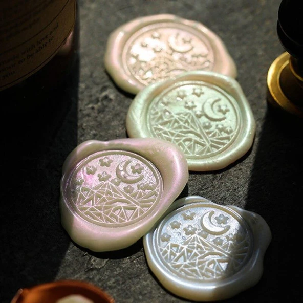 Mühür Mumu 100 Davetiye İçin 300 Boncuk Model107 Sedef Karma Renk - Resim 3