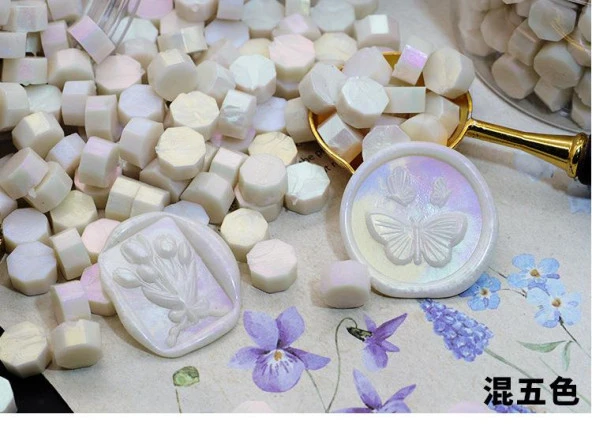 Mühür Mumu 100 Davetiye İçin 300 Boncuk Model107 Sedef Karma Renk - Resim 9