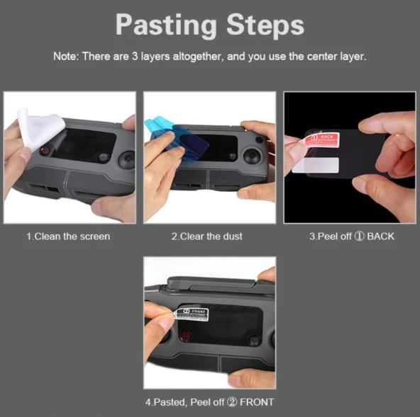 DJI Mavic 2 Pro/Zoom Uzaktan Kumanda Ekran Koruyucu Esnek Film - 8