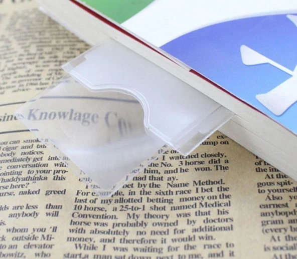 3X İnce Kart Büyüteç PVC Plastik Şeffaf - 3