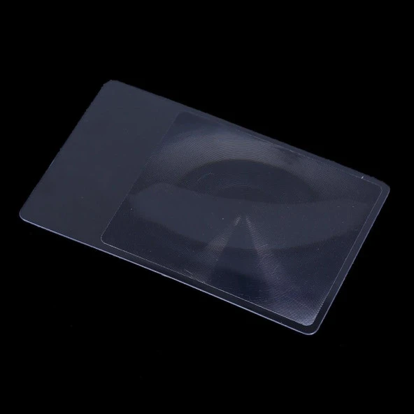 3X İnce Kart Büyüteç PVC Plastik Şeffaf - 9