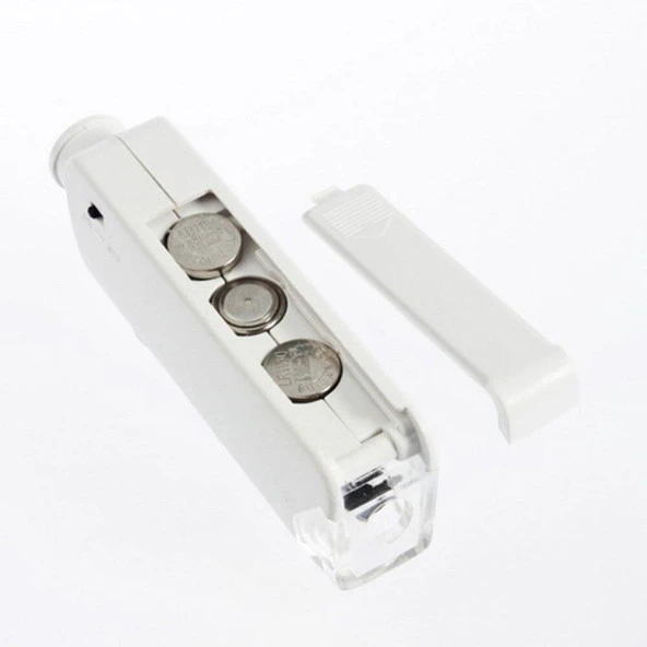 160-200X Beyaz Cep Optik Mikroskop El Büyüteç Aydınlatmalı Yakınlaştırmalı - 6