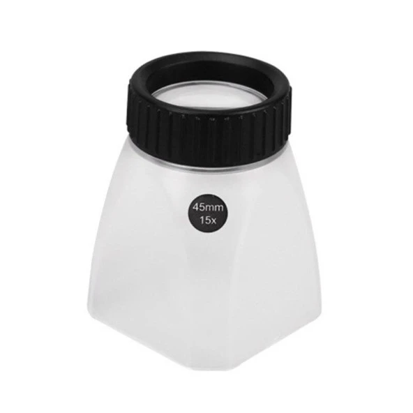 15X Silindir Tipi Cup Büyüteç Masaüstü 45mm Akrilik Lens - 7