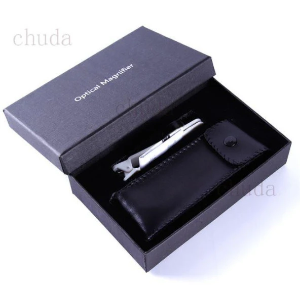 Büyüteç Mikroskop 120X Cep Telefonu Klipsli Deri Çanta Lüks Kutu - 10