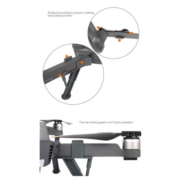 DJI Mavic Alpen white Yükşeltilmiş Stabilizör Şok Emici Güvenli İniş Ayağı - Resim 8