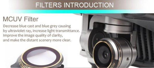 DJI Mavic Pro Platinum Kamera İçin Kızaklı Upgrade Versiyon Optik Lens Filtre CPL - Resim 7