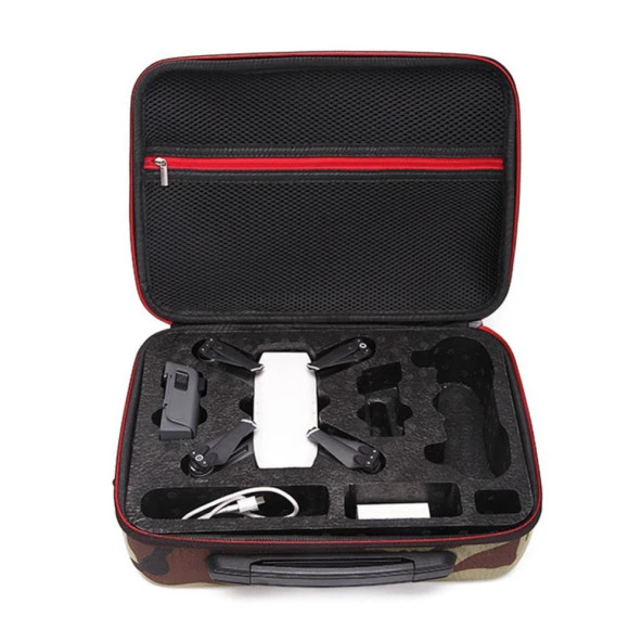 DJI Spark Kamuflaj EVA El ve Omuz Taşıma ve Saklama Çantası - Resim 3