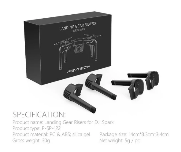 DJI Spark Destek Koruyucu Uzatma İniş Takımı Yükseltilmiş Ayak PGYTECH - Resim 3