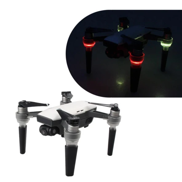 DJI Spark Uzatlımış Güvenli İniş Ayakları Kaza Koruma Navigasyon Işık Yayma HOBBYINRC