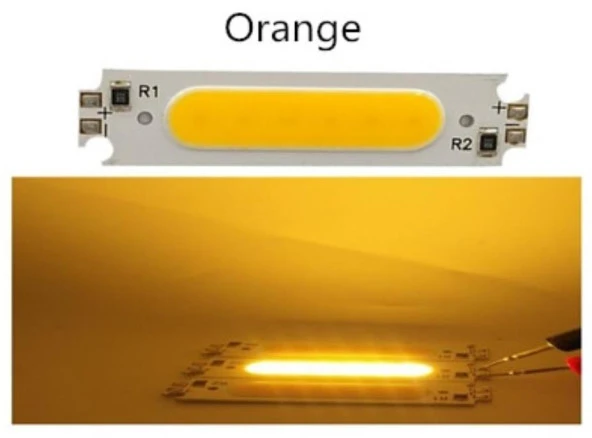 COB LED Çip Turuncu 12V 2W 6015 PCB Bord DIY Işık Kaynağı - 6