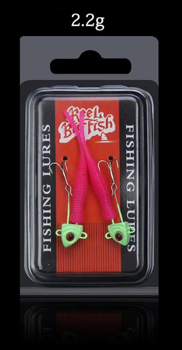 PROFISHER 2 Adet Kurşun Fosforlu Kafa İğneli Silikon Yem 5.5 cm 2.2g - 7