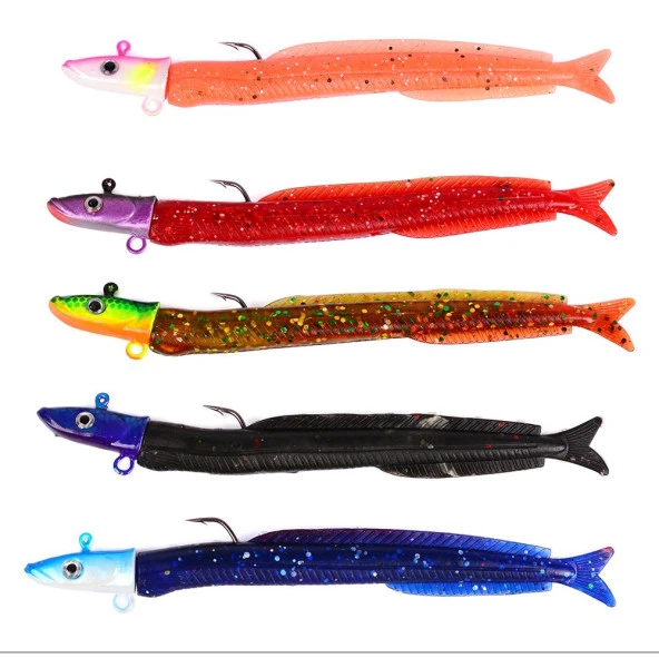 PROFISHER 5 Renk Silikon Yapay Metal Kafalı Yem 12,5 cm 13,9 gr ürün görseli 1