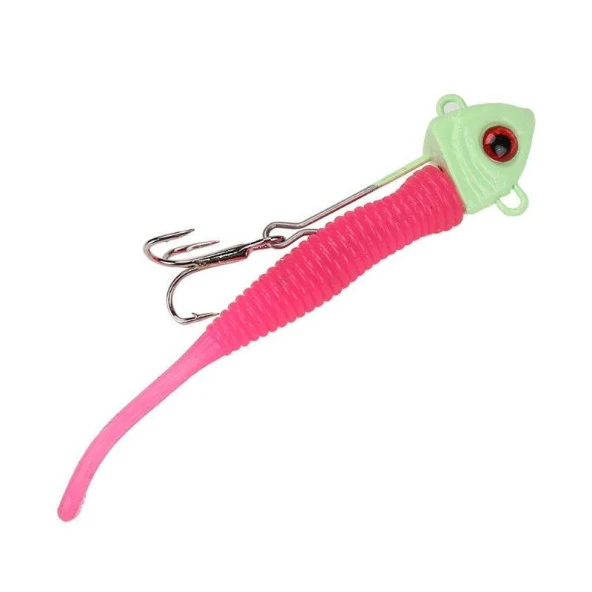 PROFISHER 2 Adet Kurşun Fosforlu Kafa İğneli Silikon Yem 5.5 cm 2.2g - 9