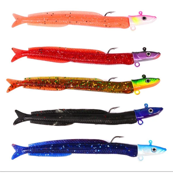 PROFISHER 5 Renk Silikon Yapay Metal Kafalı Yem 12,5 cm 13,9 gr - Resim 2