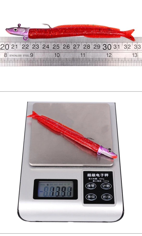 PROFISHER 5 Renk Silikon Yapay Metal Kafalı Yem 12,5 cm 13,9 gr - Resim 5