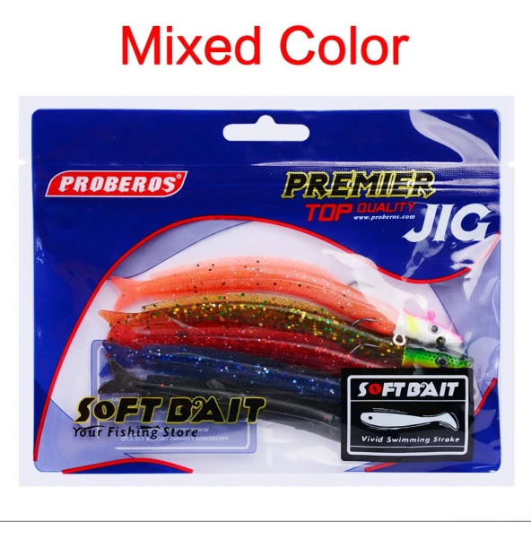 PROFISHER 5 Renk Silikon Yapay Metal Kafalı Yem 12,5 cm 13,9 gr - Resim 6