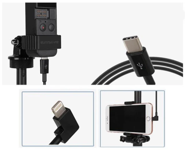 Dji Osmo Pocket IOS Veri Bağlantı Kablosu Telefon ve Tabletler İçin 1 mt - Resim 5