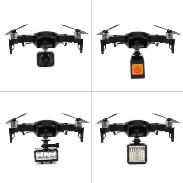 Dji Mavic Air Çok Fonksiyonlu Açı Ayarlı Mafsal Kit Işık ve Kamera Taşıma Adaptörü - 3