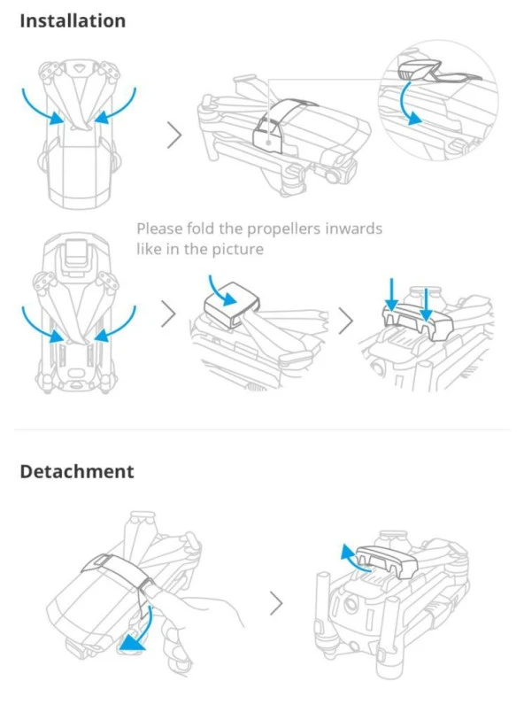 DJI Mavic Air 2 Silika Jel Pervane Tutucu Aksesuarı Pgytech - Resim 3