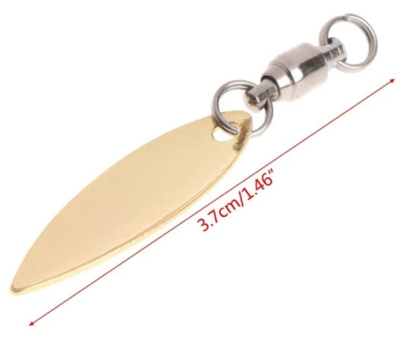 PROFISHER 5 Adet Gold Fırdöndülü Metal Kaşık 1,1 gr 3,7 cm - Resim 2