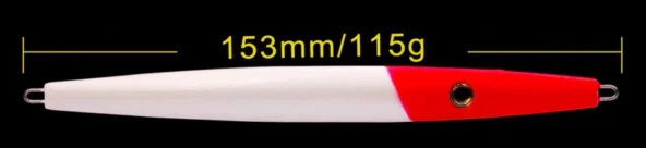 PROFISHER Metal Kurşun Balık Sert Yapay Yem R/W 115 gr 15,3 cm ürün görseli 1