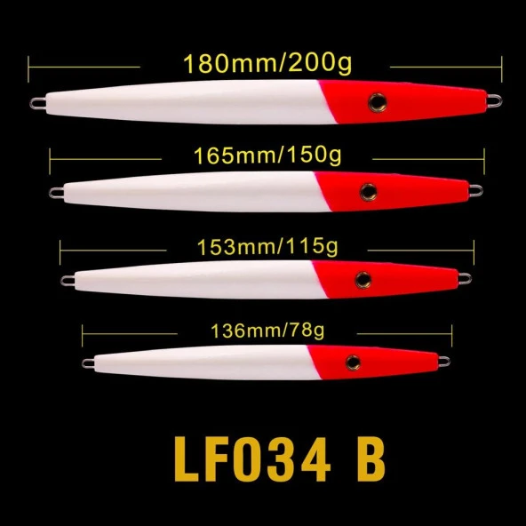 PROFISHER Metal Kurşun Balık Sert Yapay Yem R/W 115 gr 15,3 cm - Resim 3