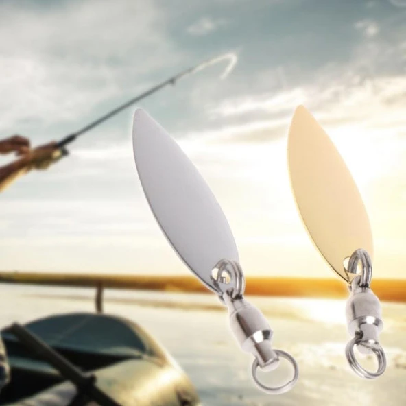 PROFISHER 5 Adet Gold Fırdöndülü Metal Kaşık 1,1 gr 3,7 cm - Resim 8