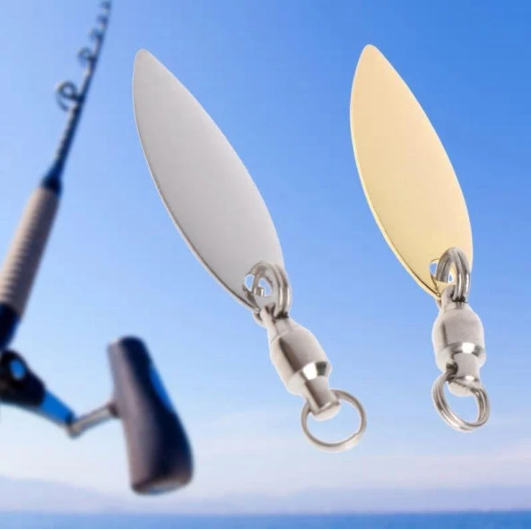 PROFISHER 5 Adet Gold Fırdöndülü Metal Kaşık 1,1 gr 3,7 cm - Resim 9