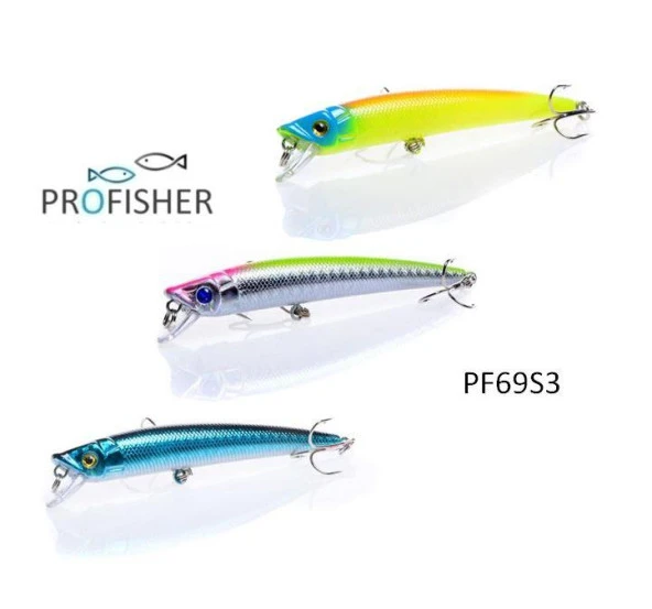 PROFISHER 3 Renk Set Sahte Sert Balık Yem 8 gr 9,5 cm ürün görseli 1